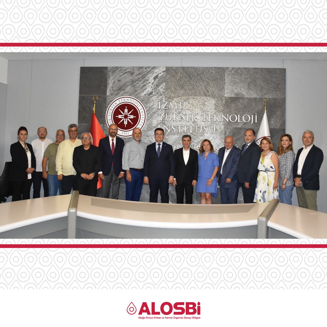 Bölgemiz ALOSBİ ile İzmir Teknoloji Geliştirme Bölgesi (Teknopark İzmir) arasında iş birliği ve Ar-Ge binası yapımına ilişkin niyet protokolü imzalandı.